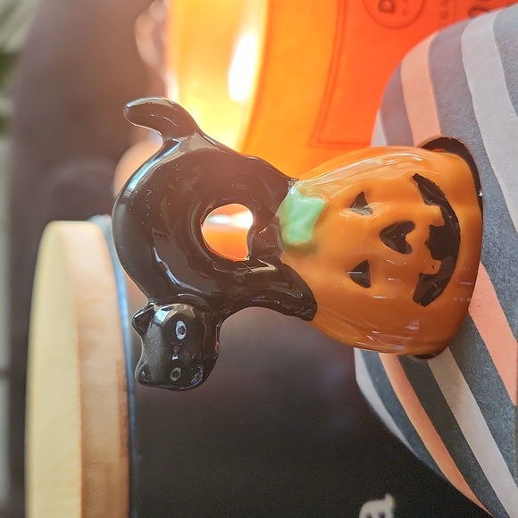 COPY - Jack-O-Lantern Mug with Lid Halloween Black Cat - Picture 4 of 4